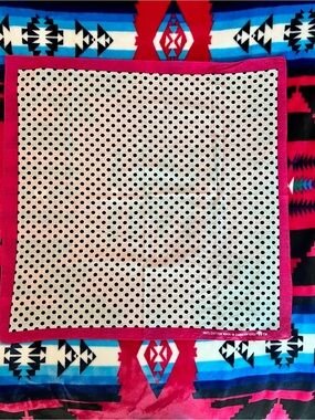 Polka Dot 100% Cotton Bandana with Hot Pink Border